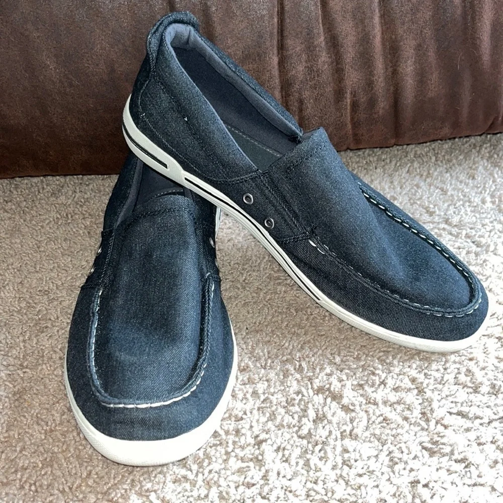 Reaction Kenneth Cole Fasten Ur Anchor black slip on deck shoes size 12